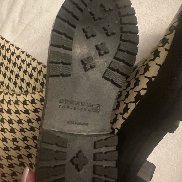 Sperry topsider houndstooth rain boots size 8, worn only once, great condition - Picture 12 of 14